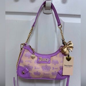 NWT Juicy Couture Vintage Couture Shoulder Bag in Pink Diamond/Violet